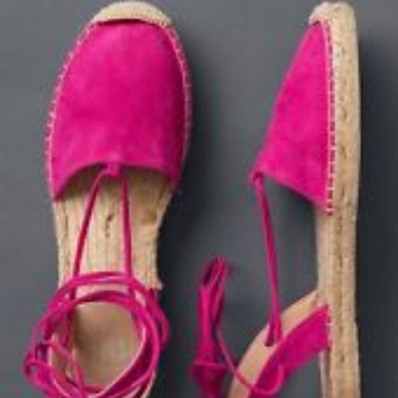 GAP Suede Espadrille Black, Blue, Pink NEW - Picture 2 of 8